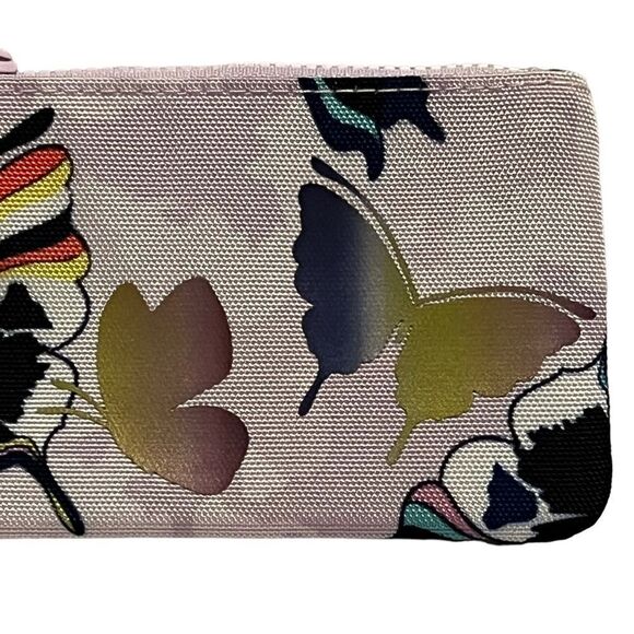 Vera Bradley Lavender Butterflies ReActive Zip ID Case Mini Wallet NWT - Picture 3 of 4